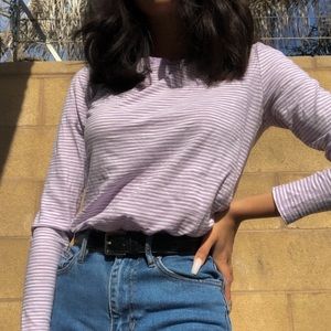 Purple striped shirt